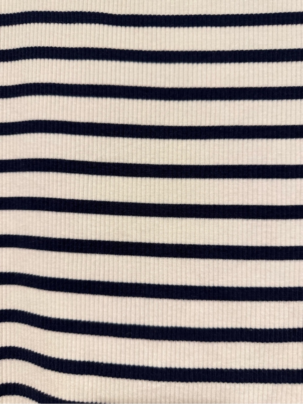J Crew Ribbed Striped  Navy Blue / White Henley Top with Cotton Sleeves XL - Picture 6 of 9